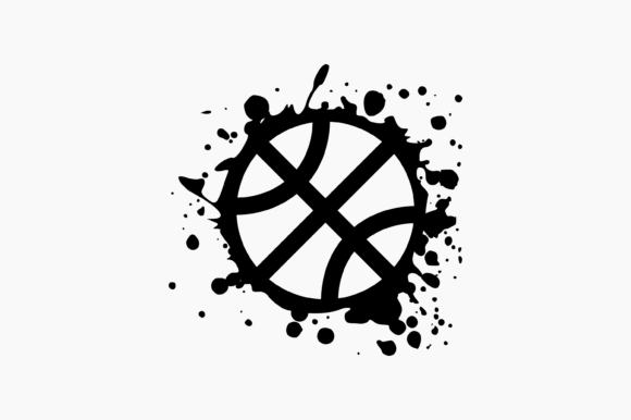 Basketball Ball Splat Ink