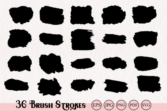 Black Brush Strokes Bundle