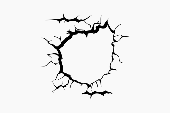 Cracked Wall Embroidery Design