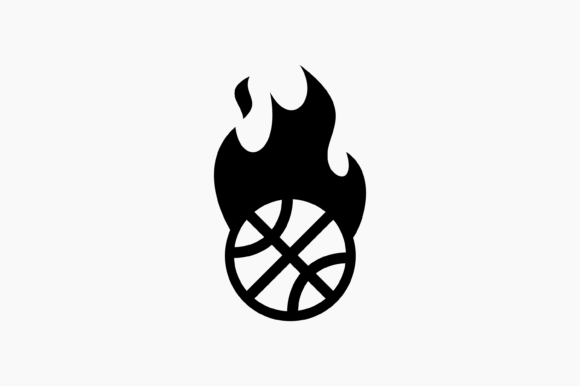 Flaming Basketball Ball