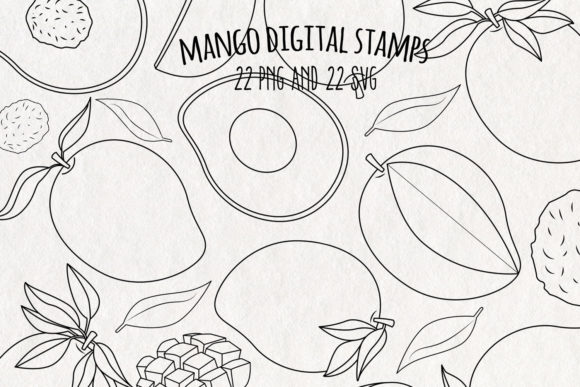 Mango Digital Stamps Set of 22