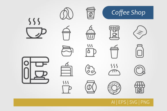 Minimalist Coffee Shop Icons