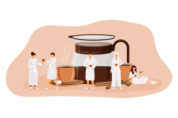 Morning Coffee Flat Concept Vector