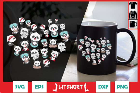Panda Lover Heart Valentine Day