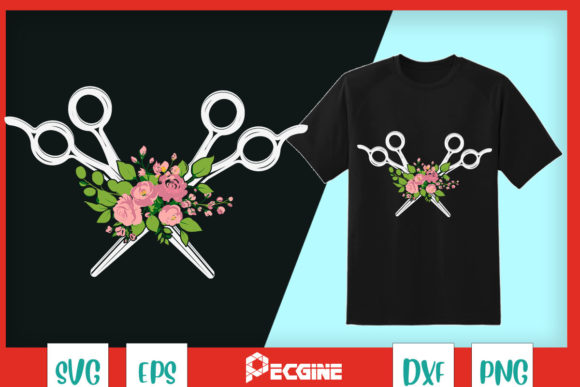 Vintage Scissors with Flowers